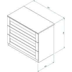 House Beautiful Realm Wide Chest Of Drawers - White Shaker (W) 900mm X (H) 756mm 5 House Beautiful Realm Wide Chest Of Drawers - White Shaker (W) 900mm X (H) 756mm -Deals Furniture Store 13999806 1485005576232628