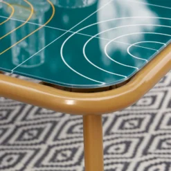 Omari Metal Garden Corner Sofa Set - Teal & Gold -Deals Furniture Store 14005699 2305022704523750