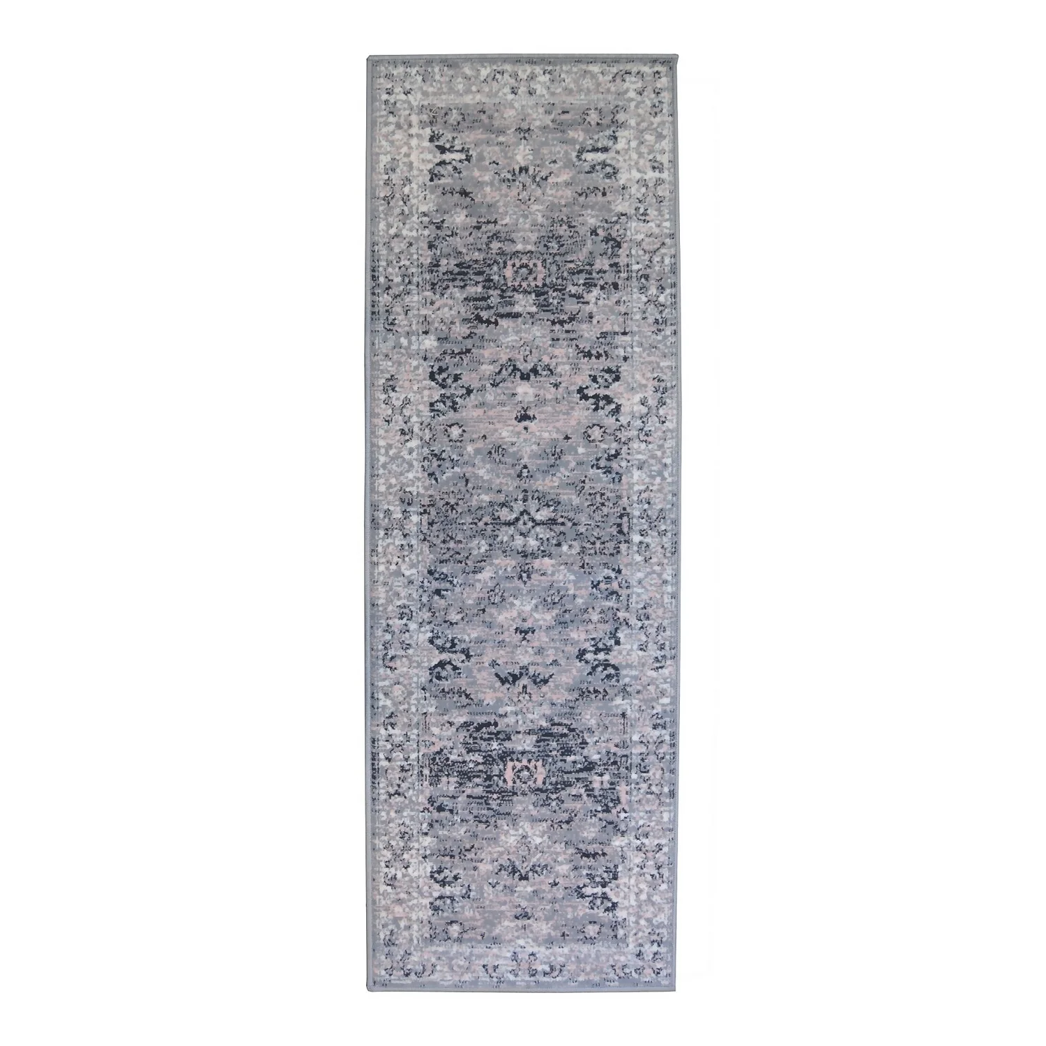 Traditional Runner - Grey & Pink - 67x200cm Traditional Runner - Grey & Pink - 67x200cm -Deals Furniture Store 14015926 1275006089518030