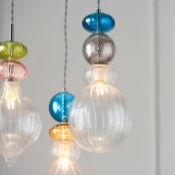 Elgin Cluster Pendant Ceiling Light - Multicoloured & Chrome 5 Elgin Cluster Pendant Ceiling Light - Multicoloured & Chrome -Deals Furniture Store 14301808 1735038439668332