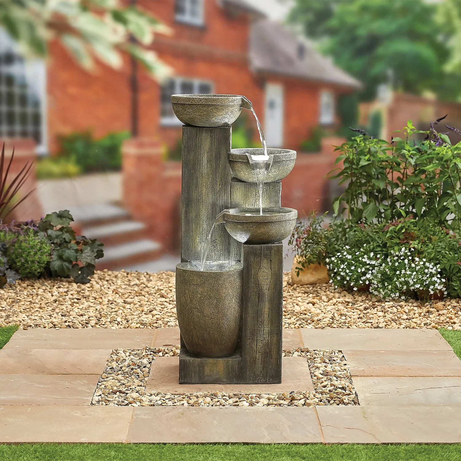 Stylish Fountain Ash Columns Water Feature with LEDs Stylish Fountain Ash Columns Water Feature With LEDs -Deals Furniture Store 14519359 1995047822498296