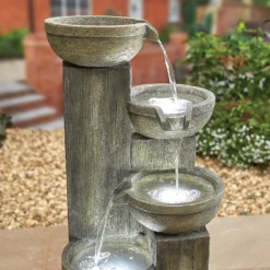 Stylish Fountain Ash Columns Water Feature With LEDs 3 Stylish Fountain Ash Columns Water Feature With LEDs -Deals Furniture Store 14519359 4105047822611828